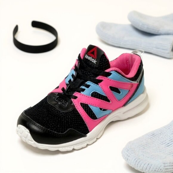 Women’s Reebok Running Shoe 1AP506 516. Black/Pink/Blue Size 7.5 - Picture 1 of 9